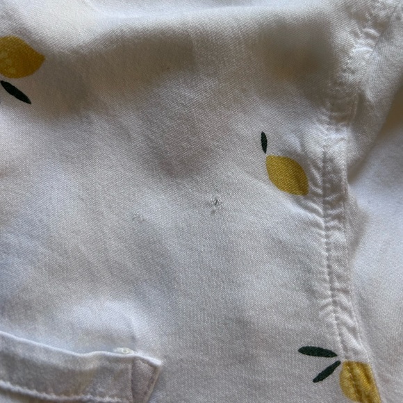 RAILS - Rosci Citron Lemon Print Rayon Button Front Shirt Medium - Picture 10 of 10